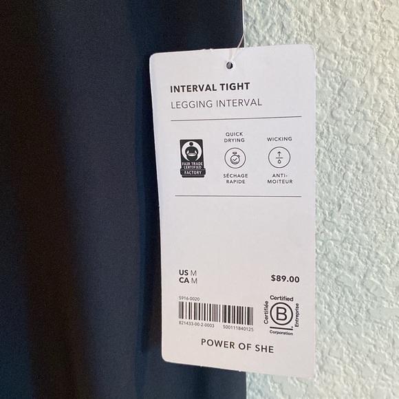 Athleta S interval tight leggings NWT - Picture 2 of 6